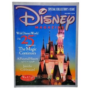 VTG Disney Magazine Fall 1996 Disney World 25th Anniversary Collectors Issue